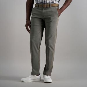 HAGGAR Life Khaki LK Comfort Chino Pants Mens 32x30 Tan Straight Fit NEW